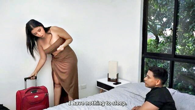 big tits, brunette, latina - milk milk mommy shared bed