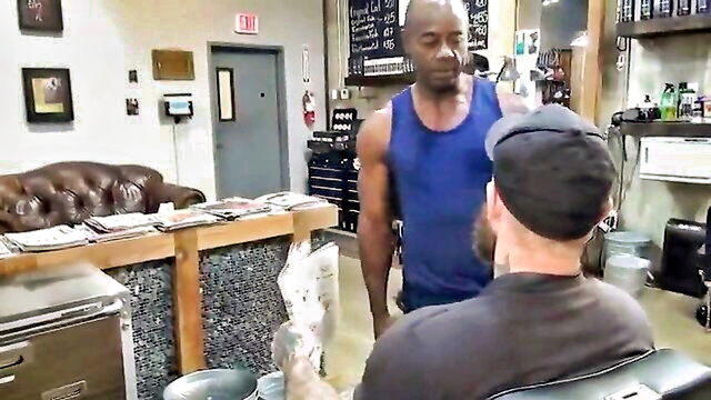 gay, homo, parent - barbershop bareback orgy