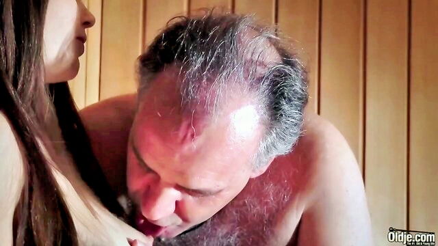 blowjob, amateur, big tits - coed old man wet pussy