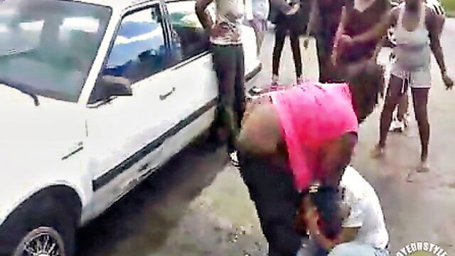 women, black, angry - black women beach fight
