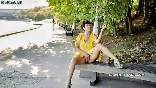 naughtylada, naughty-lada.com, naughty-lada - public fingering masturbation