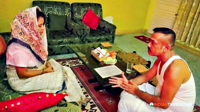 indian couple hotel room