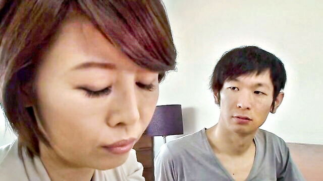 mom, japanese, mature - japanese mom teaches young dweeb how to please a woman young mature