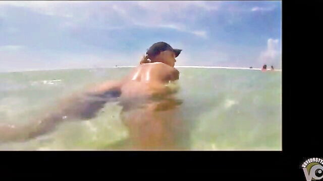 girlfriend, busty, beer - beer bottle vagina beach