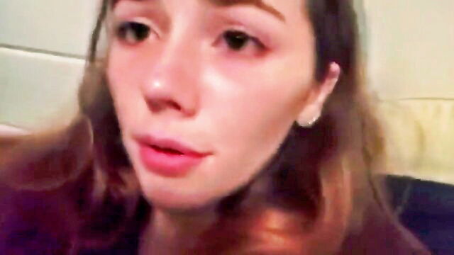 eye rolling, wet, girl - dirty talk babe soaks her pussy playing