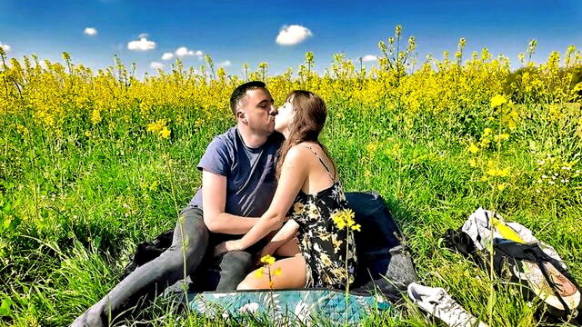 amateur, french, big tits - free doggystyle sex in field