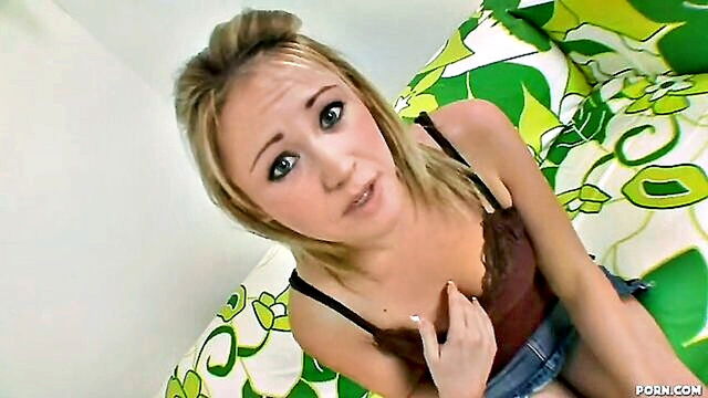 Sindee Jennings - young blonde girl receives a deep throat penetration from a young cock   sindee jennings