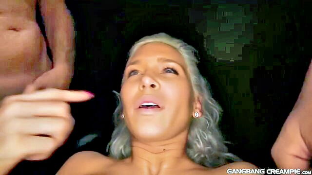 Kacey Jordan - kacey jordan experiences group sex and receives eight internal ejaculations from five men Gangbang Creampie