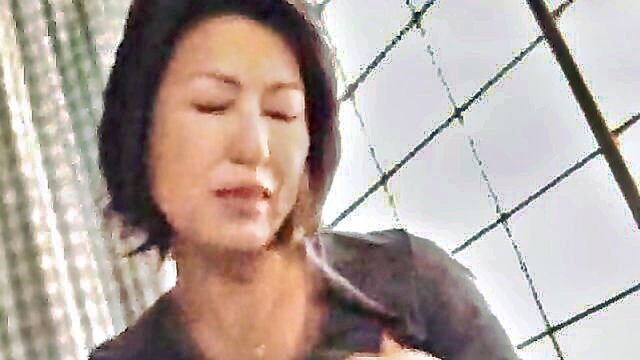 mother, mom, asian girls fucking - a horny milfs solo playtime interrupted by sons sniffing