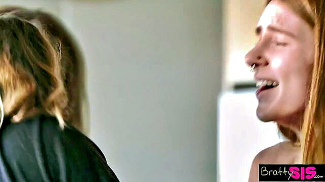 jane rogers - bratty sis ball sucking threesome with landing strip pussy and deepthroat