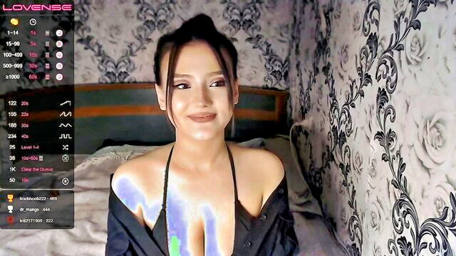 lesbian, titty suck, titty sucking - azn girl sucks tits shy