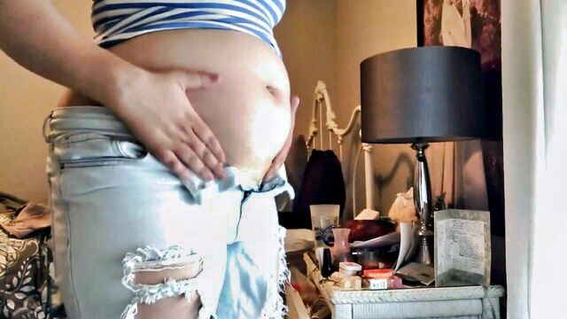tight clothes, chubby, belly play - bbw belly tight clothes