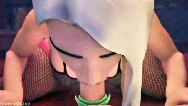 bdsm, bondage, overwatch - futa cock sucked ashe