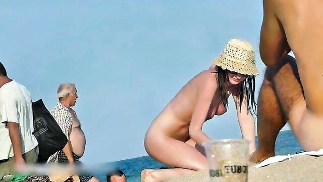 nude baby on the beach