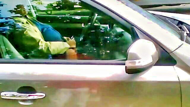 nasty old man spygay jerk car