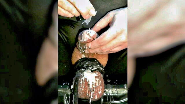 closeup, profile, verified - urethral sounding slave boy