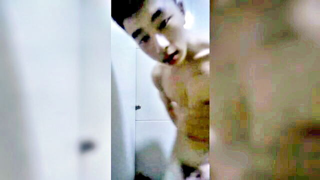 hunks, solo, twinks - sexy chinese tiktok guy wanking