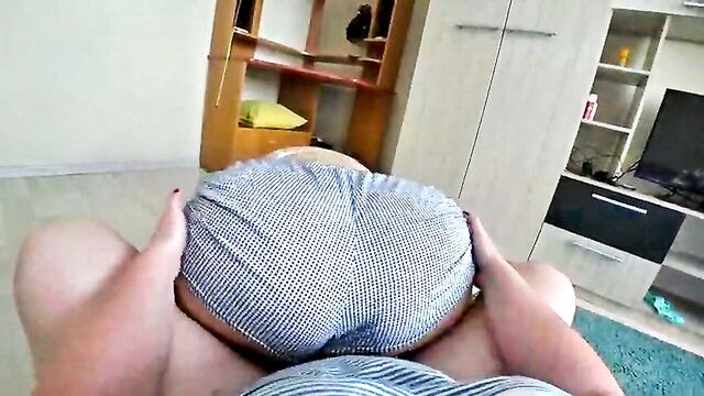 dildo, lesbians, lesbian - strapon big ass pov