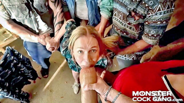 huge insertions, monster cock gang, anal - monster cock gangbang pt1