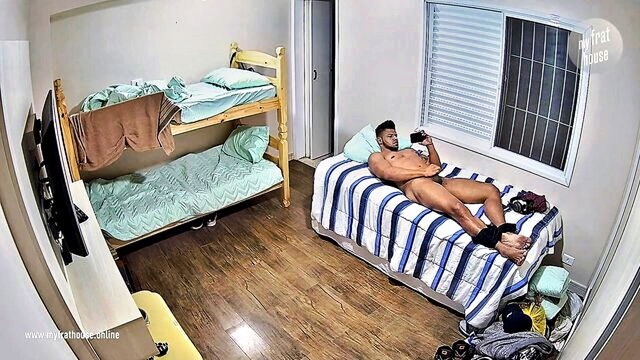 reality, college, real - latin guy caught jerking in frat house