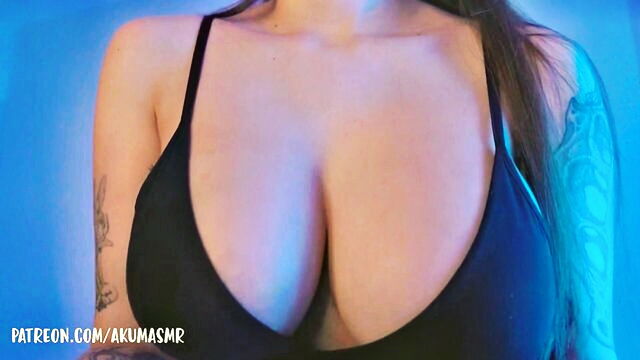 big tits, sexy, babe - akuma asmr boobs massage