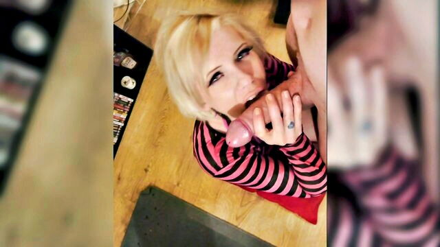 sucking cock, sucking, on her knees - knees rock cock homemade
