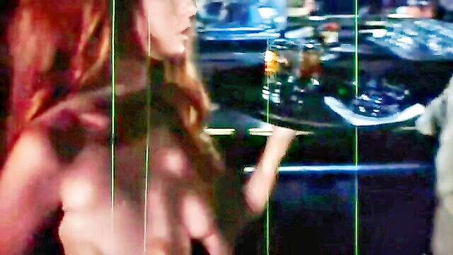 busty cutie on podium