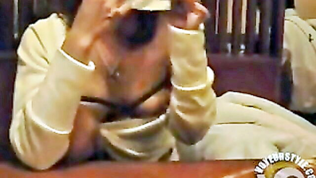 spouses, flash, breasts - big tits in public restaurants