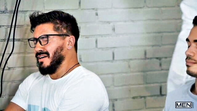 adrian hart, felix fox, finn harding - yoga class becomes interracial nuts