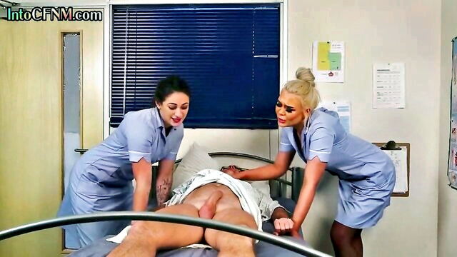 nurses threesome cfnm