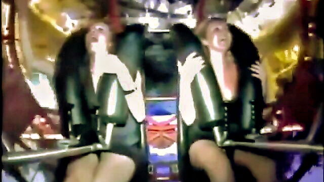 fun, coaster, roller - hot babes on roller coaster