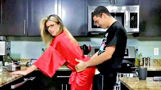 kitchen, caught, her - kitchen caught stepson