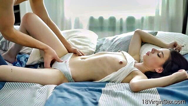 Evelyn - evelyn a stunning brunette eagerly experiences her first sexual encounter 18 Virgin Sex