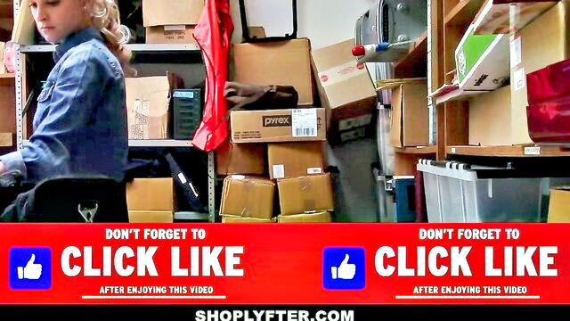 nice big dick, beautiful blonde girl, dick sucking - security guard fucks shoplister blonde