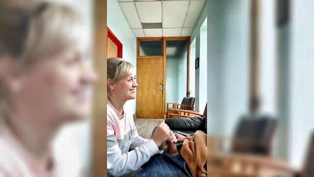 amateur blowjob, ponytail, blowjob cum in mouth - office slut shooshtime