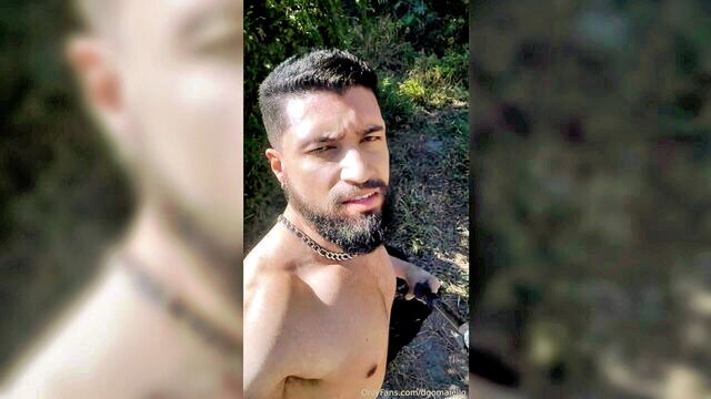 muscle ass, bubble but, bubble butt - boy ass play in forest
