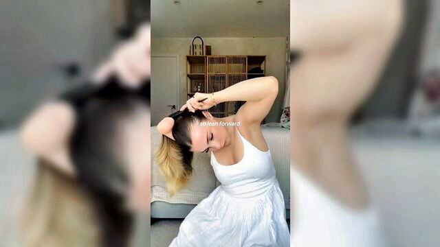 amputee, beauty, fetish - amputee beauty doing hair