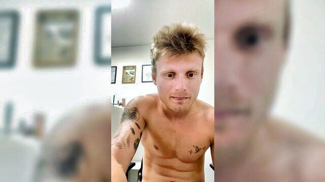 cock, dick, penis - blond guy webcam jerk