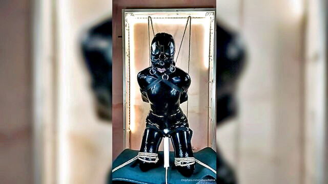 latex, bondage, amateur - latex bondage collaredfeline