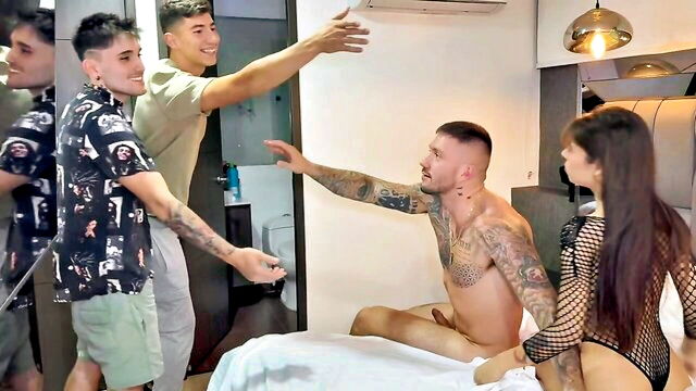 Rauls Bud, Brady Bud, MellsBlancoOficial, Papi Rodriguez - ass fucked then double penetrated by friends mells blanca