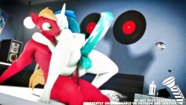 spirit, james gordon (dc comics), shantae (shantae) - big macintosh futa vinyl scratch part 2