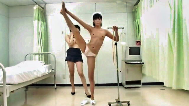 lesbian kissing, nurse lesbian, tongue kissing - lesbian nurse time stop
