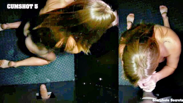 ts creampie, hot milf, gets creampie - annie king creampied through gloryhole