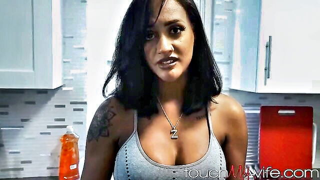 cheating, big wifes tits, big natural boobs - jealous cuckold wife big boobs