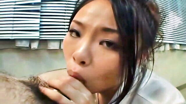 big-tits, blowjob, cumshot - rough japanese blowjob