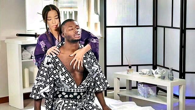 Lia Lin - ebony geisha receives bbc in a hardcore scene