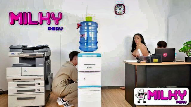 conserje, big boobs, milkyperu - huge tits secretary bang