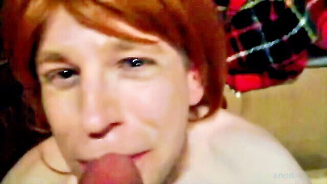 amateur, blowjob, gay - crossdresser cum on face