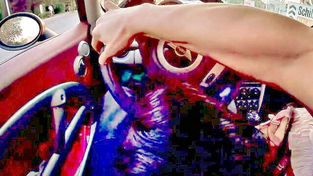 streets, driving, through - car streets threesome fuck