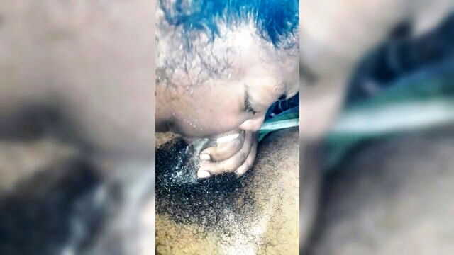 big cock, big tits, blowjob - black swallows black sloppie